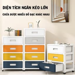 Tủ Nhựa Để Đồ 4 5 6 tầng có ngăn kéo Đa Năng, Kệ Để Đồ Tiện Lợi 5