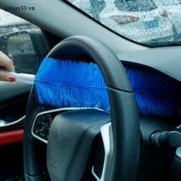 Combo 2 Chổi Cước Xanh Rửa Xe Đa Năng (45cm), Cọ Dài Vệ Sinh Vành Mâm Bánh Xe, Bàn Chải Chà Lốp 4
