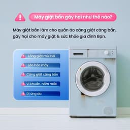Bột tẩy lồng máy giặt Gochy 1 gói bột 150gr  - Vệ sinh lồng giặt loại bỏ cặn bẩn, diệt khuẩn khử mùi 7