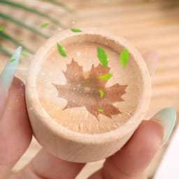 Máy khuếch tán tinh dầu COFORDOS, Họa tiết lá phong Gỗ thơm mở rộng bằng gỗ, Máy hít hương thơm dễ bay hơi thời trang để làm mới trang trí máy tính để bàn 3