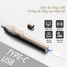 Máy Cắt Lông Mũi Bomidi NT2 Sạc Type-C, Vệ Sinh Dễ Dàng An Toàn Tiện Lợi Có Thẻ Tháo Ra. 4