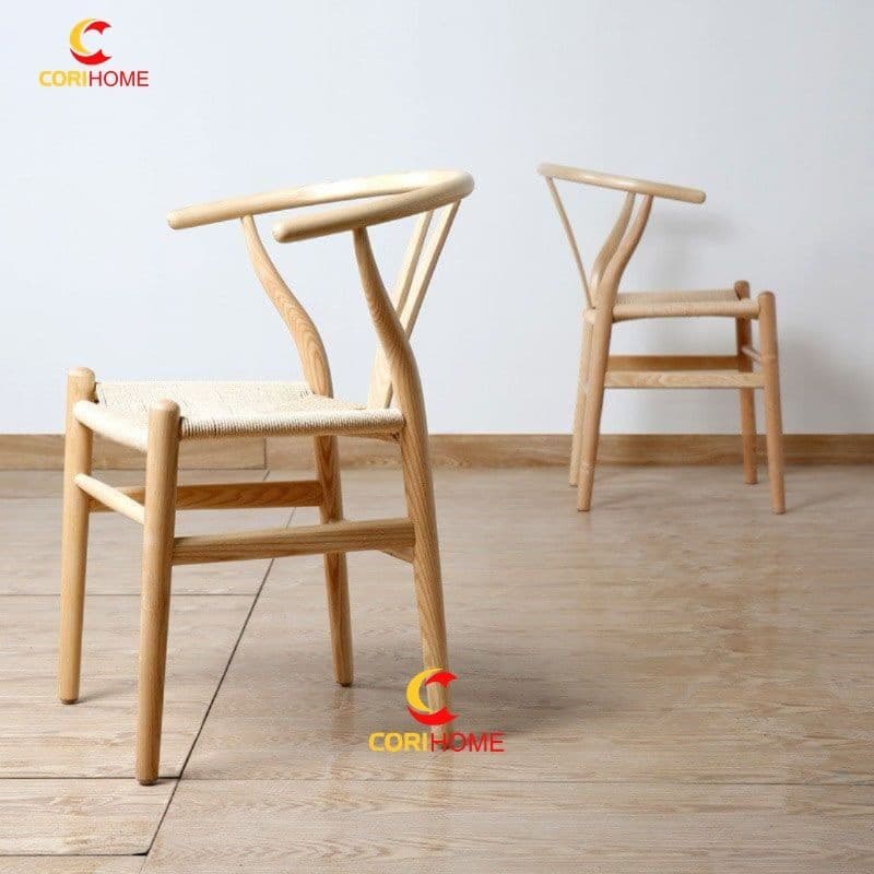Ghế Wishbone CORIHOME  Lưng Ghế Hình Chữ Y ,Lưng Và Tay Vịn Được Chế Tác Từ Thanh Gỗ Uốn Cong