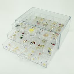 Khay MiKa Đựng Charm, Đá Nail 3 Tầng, 5 Tầng Khay Màu Trắng 8