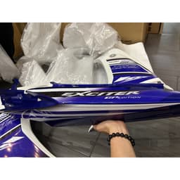Bộ dàn áo Exciter 135 trắng xanh 2011-2012-2014 có kèm tem in 5