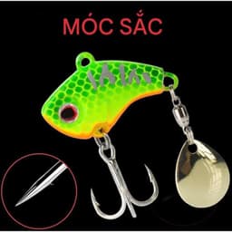 Mồi Câu Cá Giả VIB Lure Kim Loại Xoay Mắt 3D MO43 4