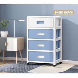Tủ Nhựa Để Đồ 4 5 6 tầng có ngăn kéo Đa Năng, Kệ Để Đồ Tiện Lợi 3