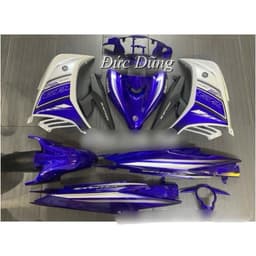 Bộ dàn áo Exciter 135 trắng xanh 2011-2012-2014 có kèm tem in 1