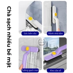 Cây Chà Sàn Nhà Tắm Kèm Nhíp Gắp Rác 2 Trong 1 Chổi Cọ Nhà Vệ Sinh Thiết Kế Xoay 360 Độ Cọ Sạch Khe Hẹp Và Góc Tường 2