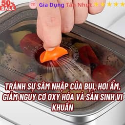 SKU159 - Hộp inox xịn 304 không hút nam châm, không gỉ sét 1200ml, có nắp hút chân không. 5