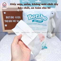 [COMBO TIẾT KIỆM] Gạc rơ lưỡi + 2 túi giấy khô đa năng BOTIBO KIDS cho bé an toàn tiết kiệm tiện lợi Botibo kids 6