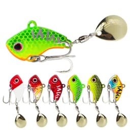 Mồi Câu Cá Giả VIB Lure Kim Loại Xoay Mắt 3D MO43 2