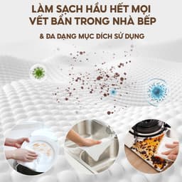 Khăn Lau Đa Năng Cuộn 100 Tờ siêu Thấm,Giặt Được, Tái Sử Dụng,tiết kiệm và hiểu quả cho mọi gia đình 5