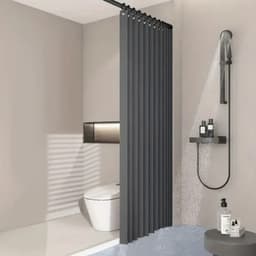 Rèm tắm từ tính có thể gập lại Rèm bồn tắm chống nước với 14 móc Bộ chia phòng riêng tư Hiện đại cho phòng tắm 2