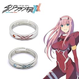 Nhẫn Đôi Anime Darling In The Franxx ZERO TWO & HIRO Điều Chỉnh Được Size Qùa Tặng Couple 7