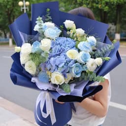 Giấy gói hoa đơn sắc đục màu trơn, chống thấm nước một mặt [Xấp 20 tờ] 3