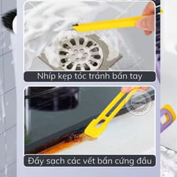 Cây Chà Sàn Nhà Tắm Kèm Nhíp Gắp Rác 2 Trong 1 Chổi Cọ Nhà Vệ Sinh Thiết Kế Xoay 360 Độ Cọ Sạch Khe Hẹp Và Góc Tường 4