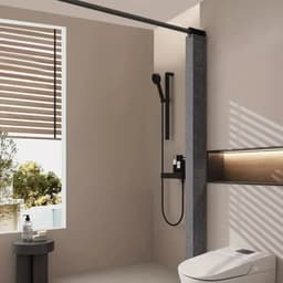 Rèm tắm từ tính có thể gập lại Rèm bồn tắm chống nước với 14 móc Bộ chia phòng riêng tư Hiện đại cho phòng tắm 6