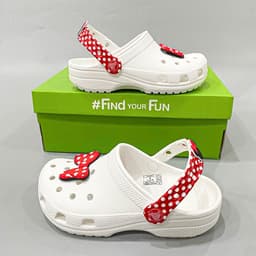 [ MOUSE CLOG ]Dép classic disney minnie mouse cho bé gái tặng kèm jibbitz nơ to y hình, dép sục chuột mickey 2