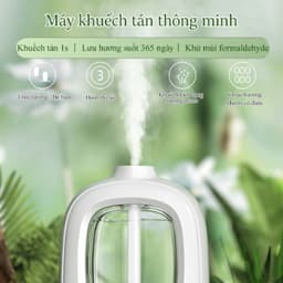Máy xịt thơm phòng tự động mini 4 chế độ treo tường, Máy xông tinh dầu phòng ngủ pin sạc 1500mAh 2