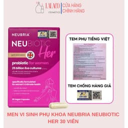 Men vi sinh phụ khoa Neubria Neubiotic Her 30 viên bổ sung lợi khuẩn ngăn ngừa các vấn đề phụ khoa 2