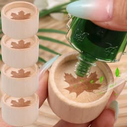 Máy khuếch tán tinh dầu COFORDOS, Họa tiết lá phong Gỗ thơm mở rộng bằng gỗ, Máy hít hương thơm dễ bay hơi thời trang để làm mới trang trí máy tính để bàn 5