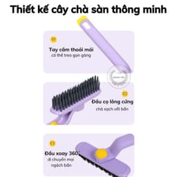 Cây Chà Sàn Nhà Tắm Kèm Nhíp Gắp Rác 2 Trong 1 Chổi Cọ Nhà Vệ Sinh Thiết Kế Xoay 360 Độ Cọ Sạch Khe Hẹp Và Góc Tường 5