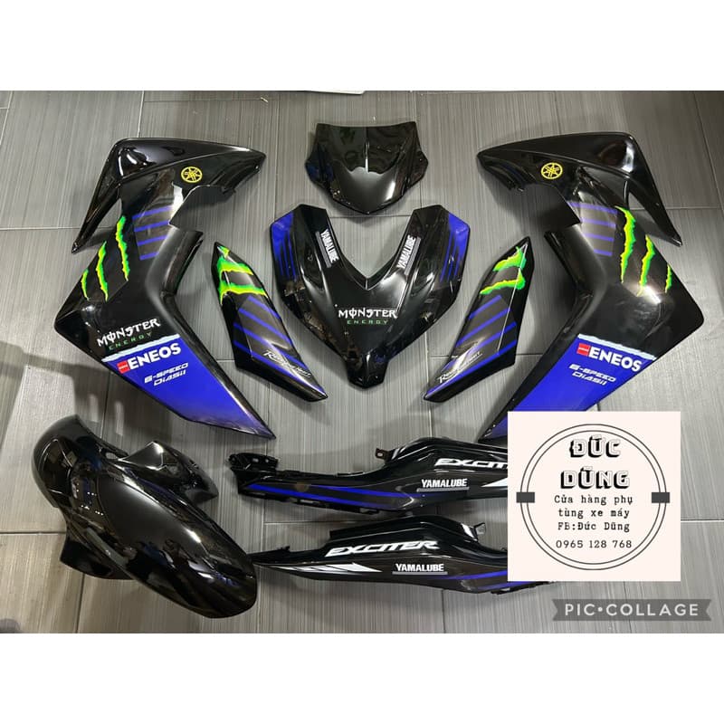 Dàn áo Ex 155 Monster đen bóng