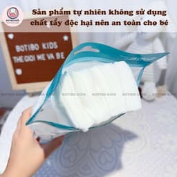 [COMBO TIẾT KIỆM] Gạc rơ lưỡi + 2 túi giấy khô đa năng BOTIBO KIDS cho bé an toàn tiết kiệm tiện lợi Botibo kids 8