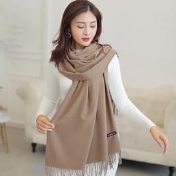 ￼Khăn quàng cổ mùa đông Nam Nữ chất liệu Cashreme Khăn chòang cổ Len mềm mịn, trơn, nhiều màu 3