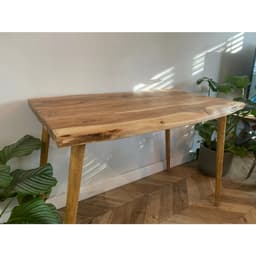 Mặt Bàn Gỗ Tràm Ghép Thanh 2 Cạnh Uốn Lượn Tự Nhiên Dày 3cm - Xưởng Mộc Maido 7