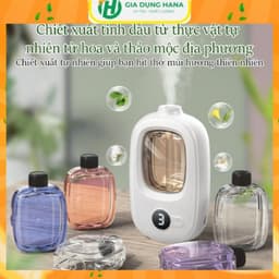 Máy xịt thơm phòng tự động mini 4 chế độ treo tường, Máy xông tinh dầu phòng ngủ pin sạc 1500mAh 1