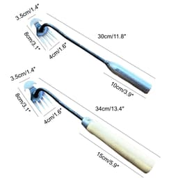 Dụng Cụ Làm Vườn Bằng Thép Mangan Loại Bỏ Cỏ Dại Mới - Loại nhỏ 4 răng-89 1