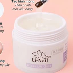 Gel đắp móng Li-nail chính hãng 20g đậm đặc không nóng, màu trong suốt Làm Nail 6