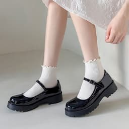 Bộ 10 đôi tất nữ cotton cổ cao viền bèo công chúa dễ thương siêu xinh xắn - Miễn phí vận chuyển 🎀" 6