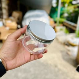 [COMBO 50] Hũ Pet 300gr lùn, nắp nhôm bạc, có nắp lót chống tràn, dùng để đựng và bảo quản mỹ phẩm 3