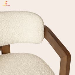 Ghế Nouveau Bằng Gỗ Nguyên Khối CORIHOME Có Mặt gồi Bọc Nệm, Tựa Lưng Và Tay Vịn Bằng Gỗ Hơi ốc 4