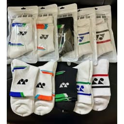 Tất Cầu Lông, Tennis YONEX Sọc Viền Dày Dặn, Túi Zip 5