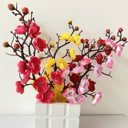 Cành Đào Lụa, Hoa Đào Cổ Trang Trí Tháp bánh Kẹo, Oản Tài Lộc, Góc Decor Tết 2025 Phụ Kiện Trang Trí Tết 1