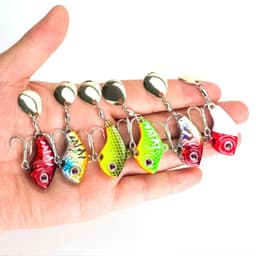 Mồi Câu Cá Giả VIB Lure Kim Loại Xoay Mắt 3D MO43 5