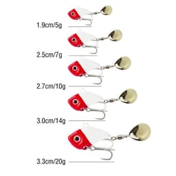 Mồi Câu Cá Giả VIB Lure Kim Loại Xoay Mắt 3D MO43 7
