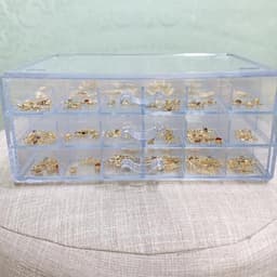 Khay MiKa Đựng Charm, Đá Nail 3 Tầng, 5 Tầng Khay Màu Trắng 6