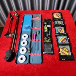 Bộ phụ kiện câu cá không kèm phao điện - 5 Phao  kèm hộp - Gác  2m1 - 5 trục buộc sẵn - 1 hộp lưỡi câu - thẻo buộc sẵn 8