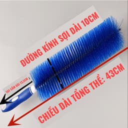 Combo 2 Chổi Cước Xanh Rửa Xe Đa Năng (45cm), Cọ Dài Vệ Sinh Vành Mâm Bánh Xe, Bàn Chải Chà Lốp 9