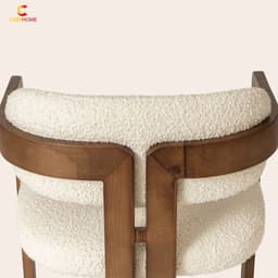 Ghế Nouveau Bằng Gỗ Nguyên Khối CORIHOME Có Mặt gồi Bọc Nệm, Tựa Lưng Và Tay Vịn Bằng Gỗ Hơi ốc 7