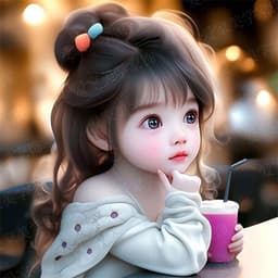 Tranh Dán Tường Cô Gái Dễ Thương, Poster Trang Trí Phòng Ngủ & Tủ Lạnh Công Chúa 2