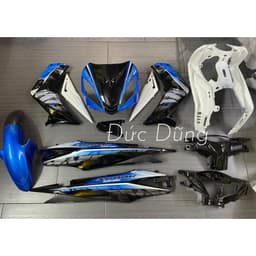 Bộ nhựa áo Exciter 2006-2010 xanh spark kèm tem 3
