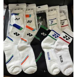 Tất Cầu Lông, Tennis YONEX Sọc Viền Dày Dặn, Túi Zip 7