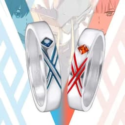 Nhẫn Đôi Anime Darling In The Franxx ZERO TWO & HIRO Điều Chỉnh Được Size Qùa Tặng Couple 2
