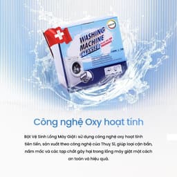 Bột tẩy lồng máy giặt Gochy 1 gói bột 150gr  - Vệ sinh lồng giặt loại bỏ cặn bẩn, diệt khuẩn khử mùi 2