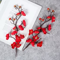 Cành Đào Lụa, Hoa Đào Cổ Trang Trí Tháp bánh Kẹo, Oản Tài Lộc, Góc Decor Tết 2025 Phụ Kiện Trang Trí Tết 5